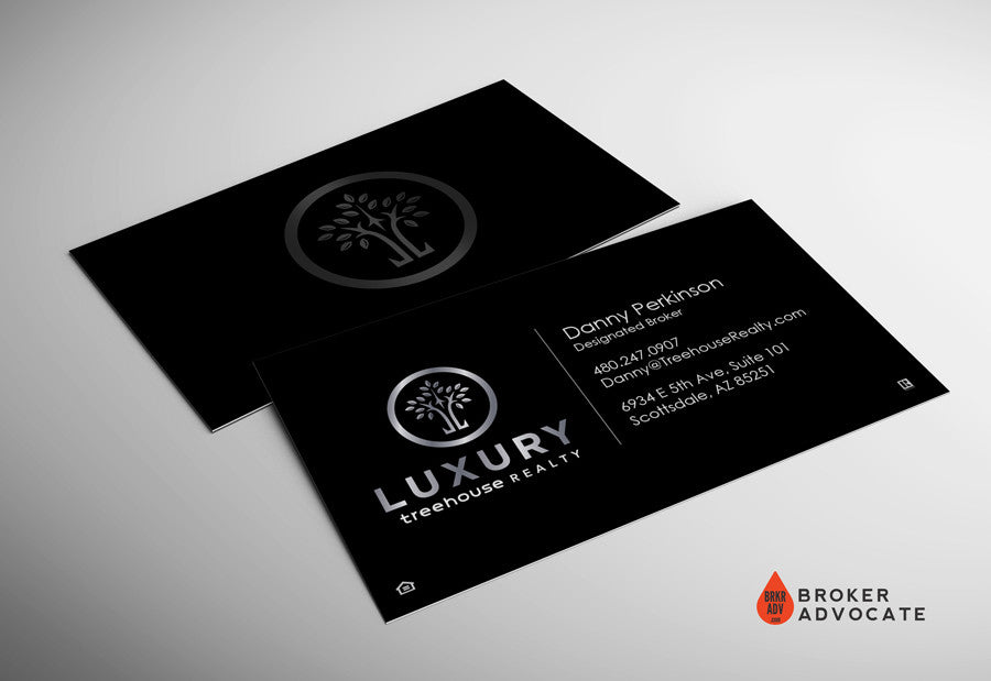 Treehouse Realty Luxury Card - Silk, Silver Foil & Spot UV