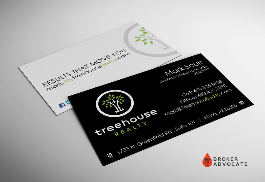 Treehouse Realty "Results That Move You" Business Card - Silk & Spot UV